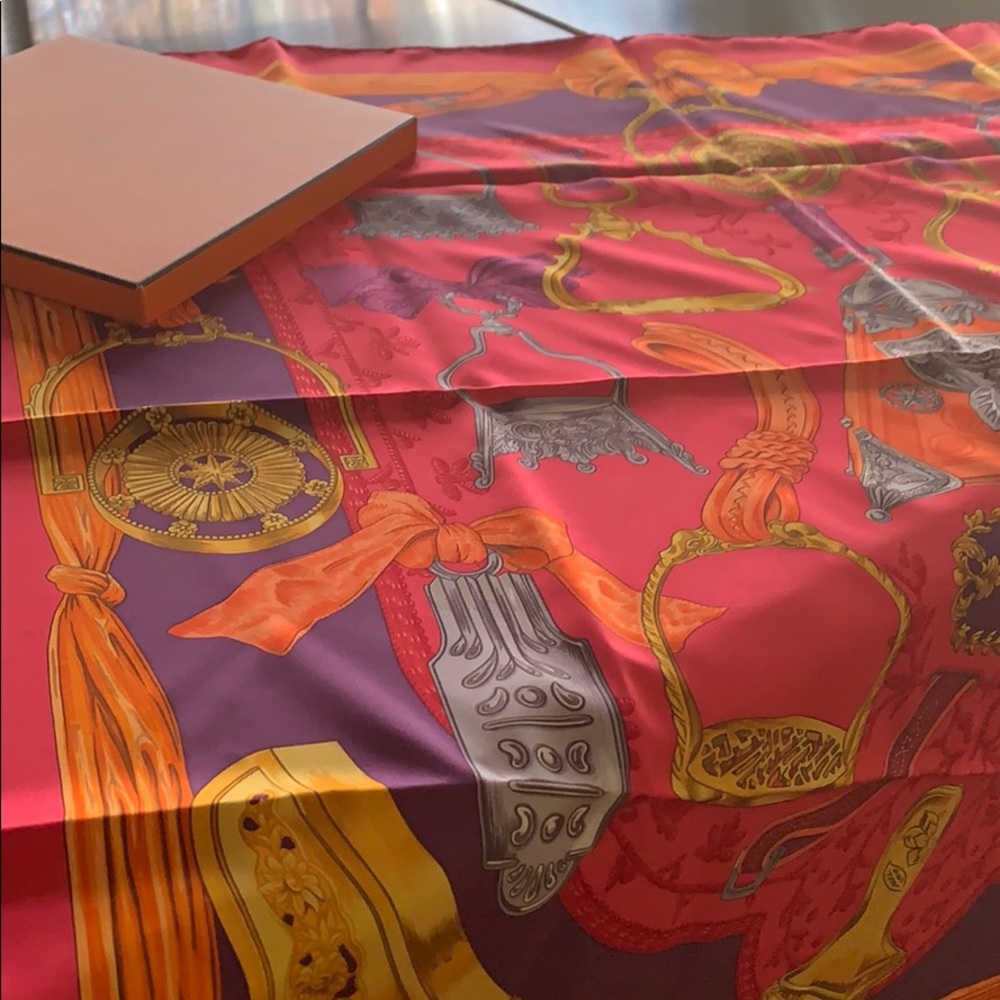 Over the top Etriers silk scarf -even for Hermès!